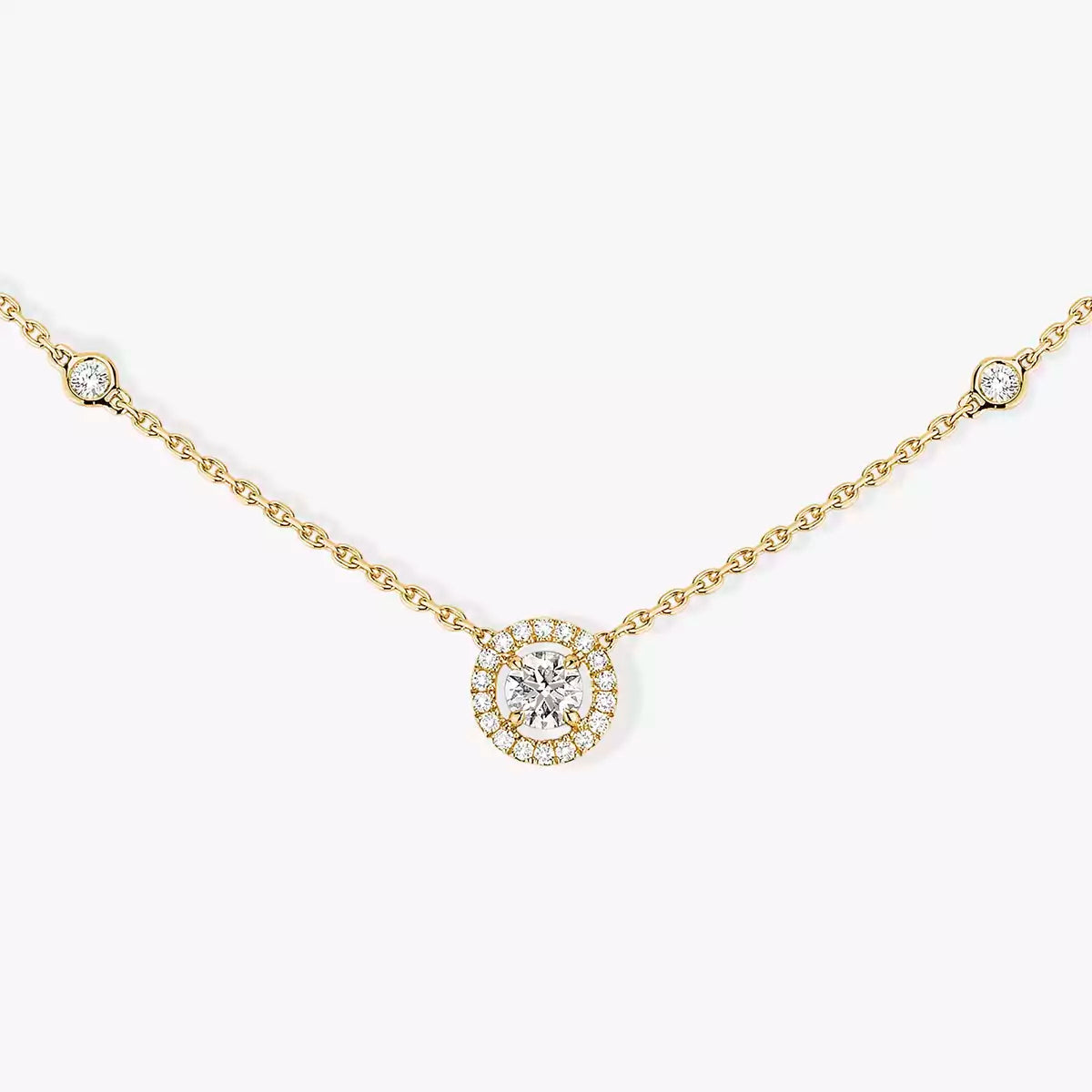 [⭐Aura]Diamond Necklace 0,20ct Brilliant Shape Joy