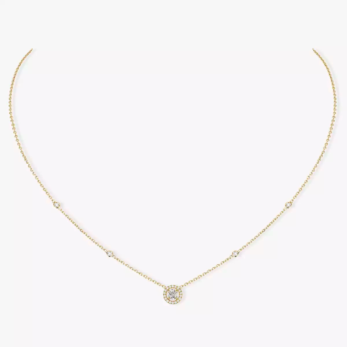 [⭐Aura]Diamond Necklace 0,20ct Brilliant Shape Joy