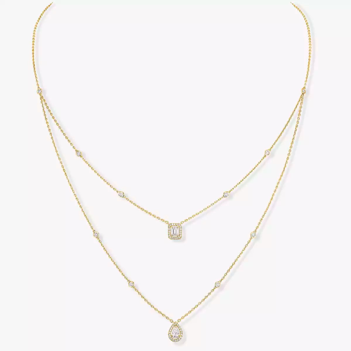 [⭐Aura]Diamond Necklace My Twin 2 Rows
