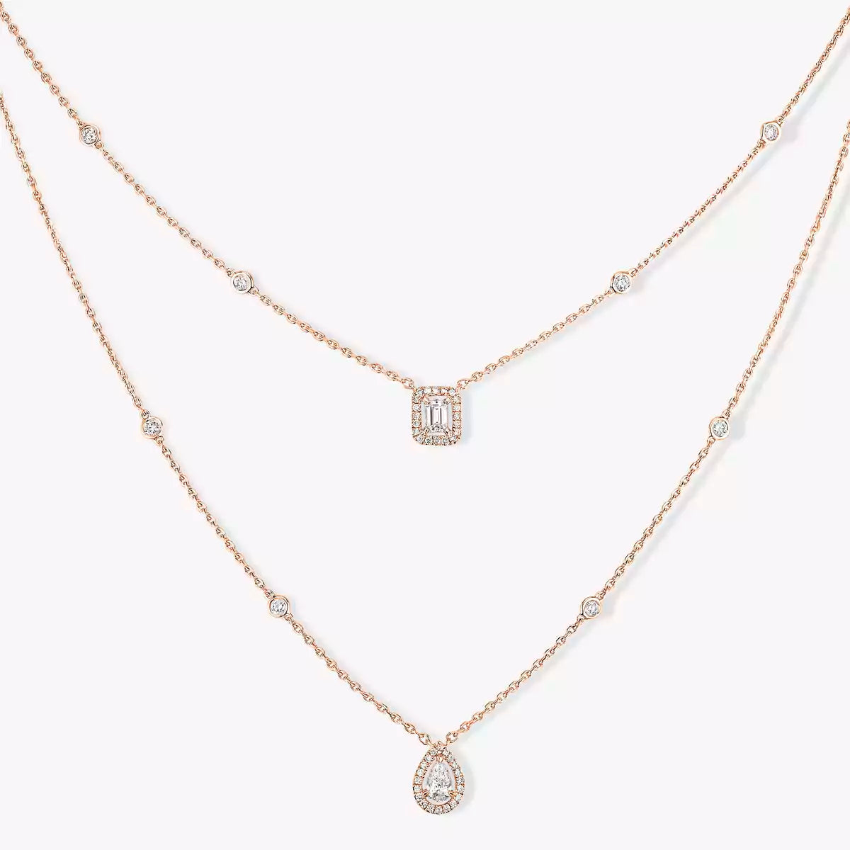 [⭐Aura]Diamond Necklace My Twin 2 Rows