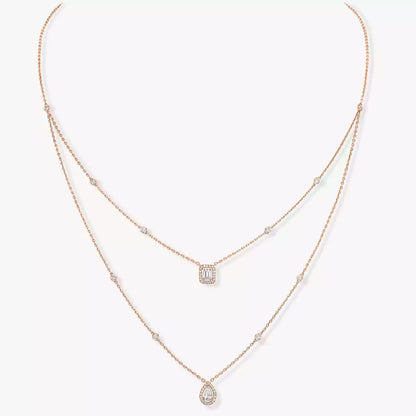 [⭐Aura]Diamond Necklace My Twin 2 Rows
