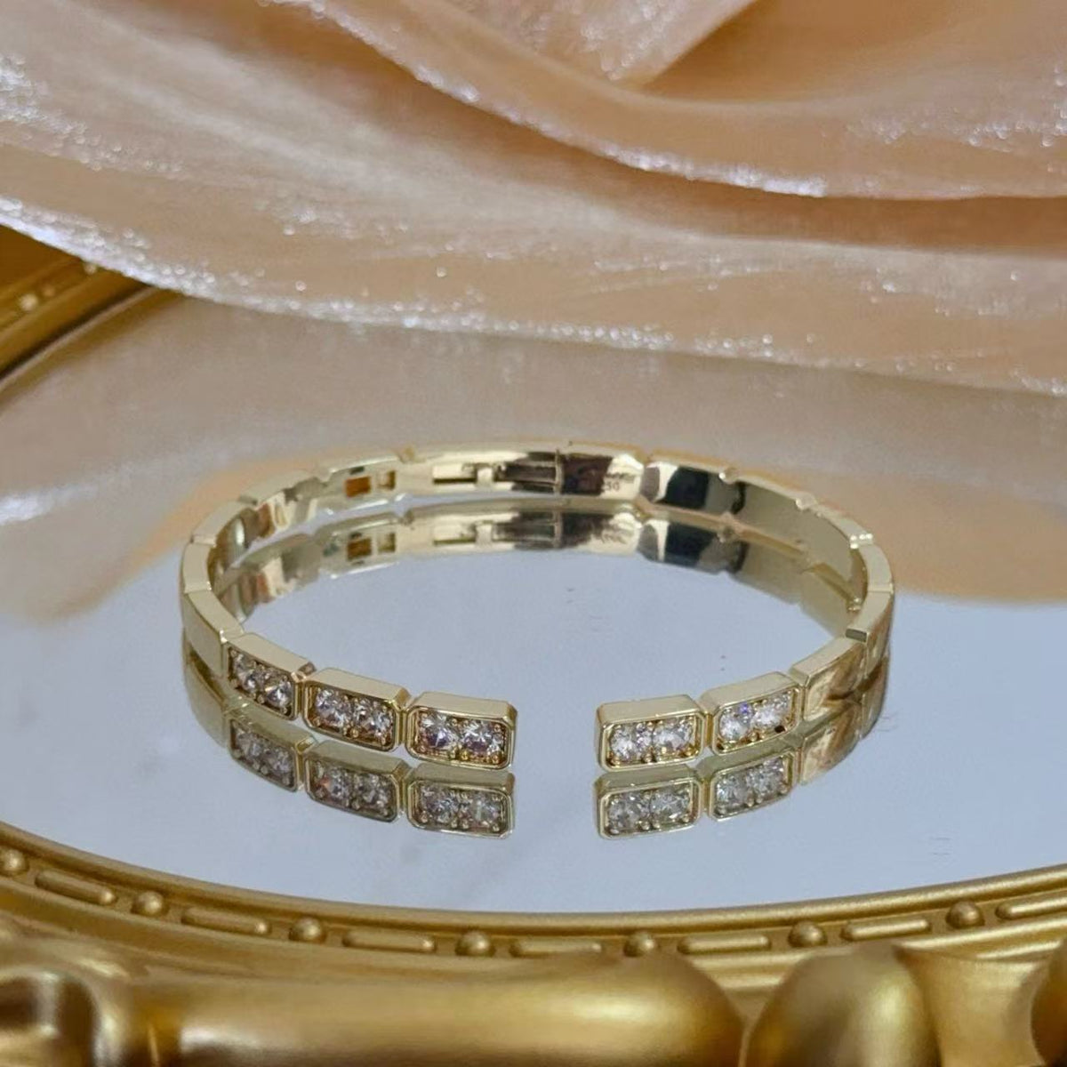 [⭐Aura jewelrys]LOVE DIAMOND OPEN  BRACELET