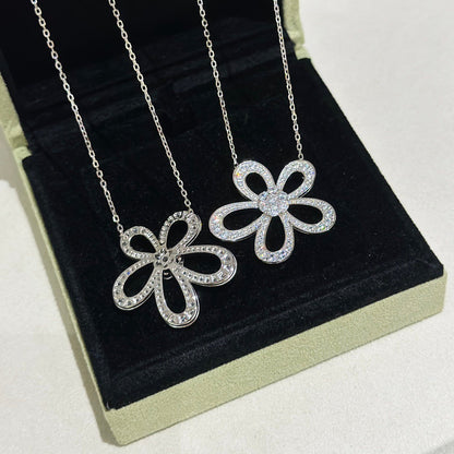 [⭐Aura]FLOWERLACE NECKLACE FULL DIAMONDS