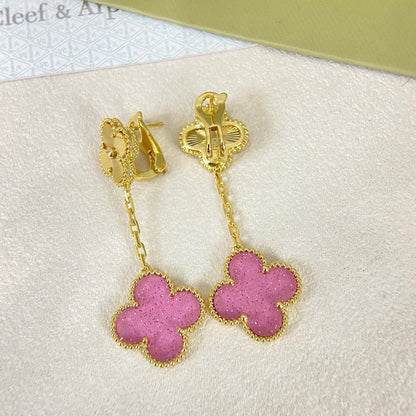 [⭐Aura]2026 NEW CLOVER 2 MOTIF  BUBBLE PINK ENAMEL