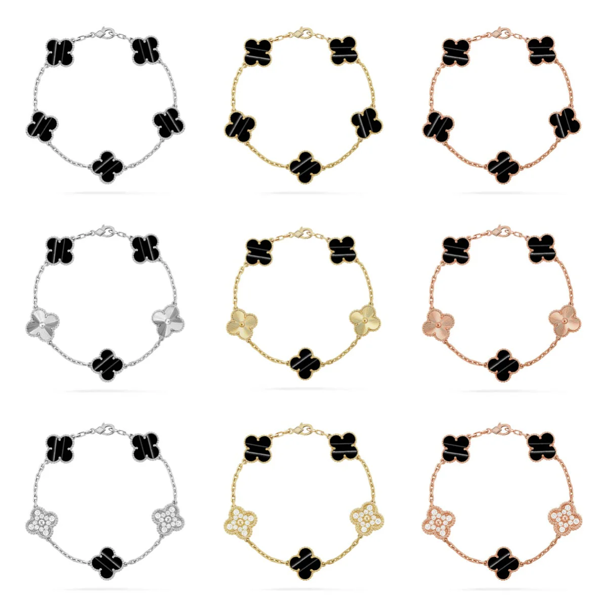 [⭐Aura] CLOVER 5 MOTIF PULSAR STONE BRACELET COLLECTION