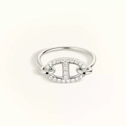 [⭐Aura]RONDE SMALL SILVER DIAMOND RING