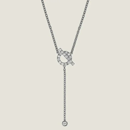 [⭐Aura]FINESSE SILVER DIAMOND NECKLACE