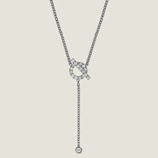 [⭐Aura]FINESSE SILVER DIAMOND NECKLACE