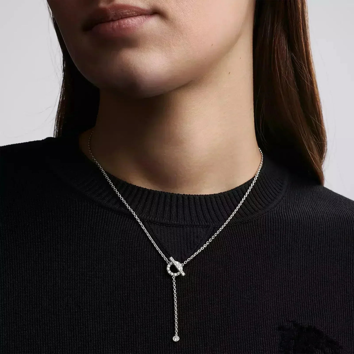 [⭐Aura]FINESSE SILVER DIAMOND NECKLACE