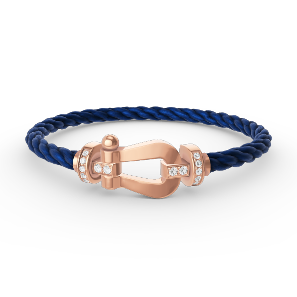 [⭐Aura]FORCE LARGE HORSESHOE HALF DIAMOND BRACELET ROSE GOLD