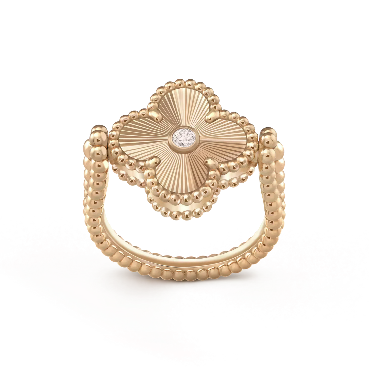 [⭐Aura]CLOVER RIVERSIBLE ROSE GOLD RING