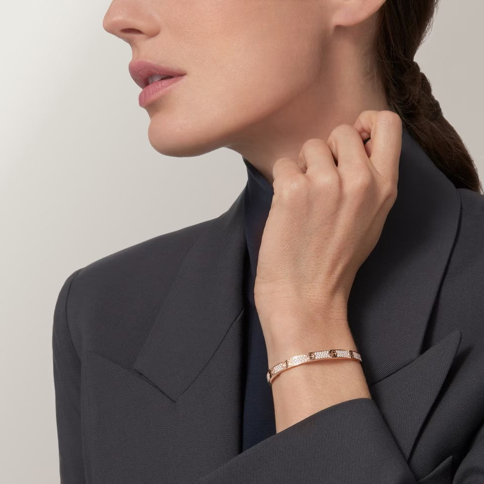 [⭐Aura]LOVE BRACELET 4.8MM DIAMOND-PAVED