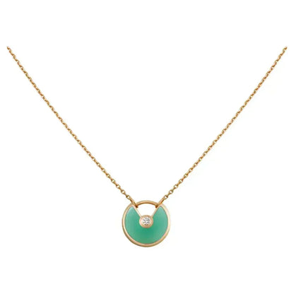 [⭐Aura]AMULETTE GOLD MALACHITE NECKLACE