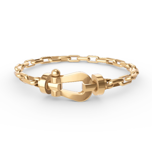 [⭐Aura]FORCE LARGE HORSESHOE CLASP  METAL BRACELET