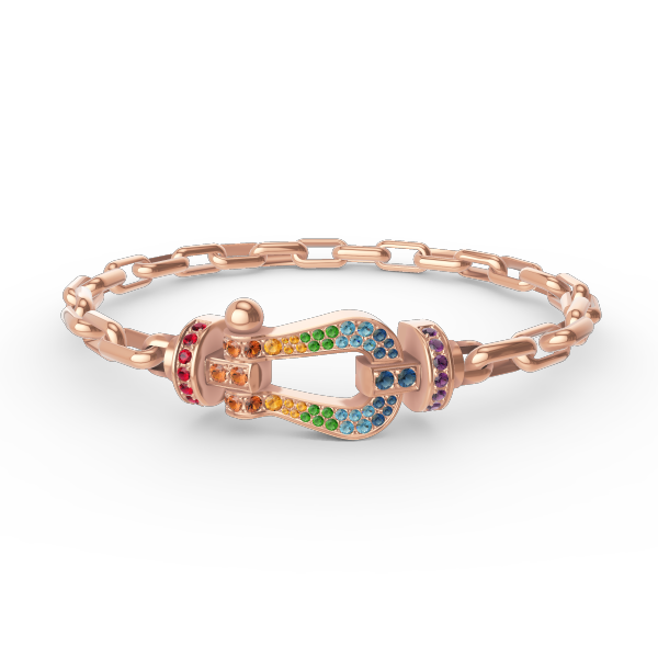 [⭐Aura]FORCE LARGE HORSESHOE CLASP  METAL BRACELET
