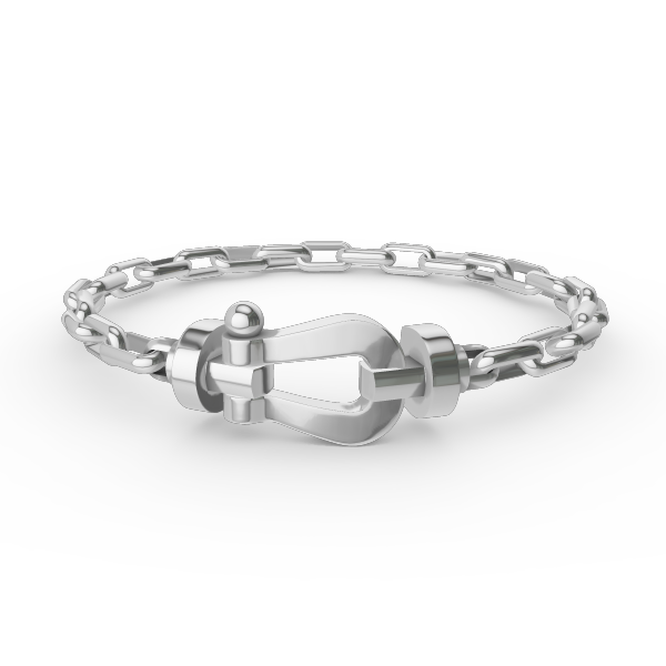 [⭐Aura]FORCE LARGE HORSESHOE CLASP  METAL BRACELET