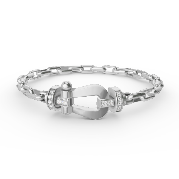 [⭐Aura]FORCE LARGE HORSESHOE CLASP  METAL BRACELET