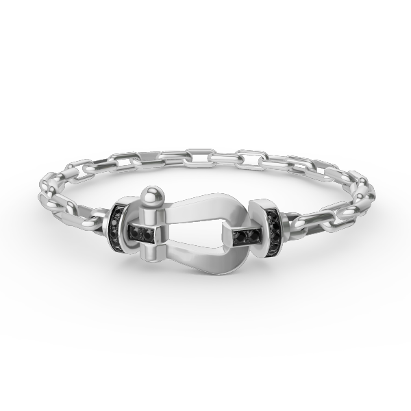 [⭐Aura]FORCE LARGE HORSESHOE CLASP  METAL BRACELET