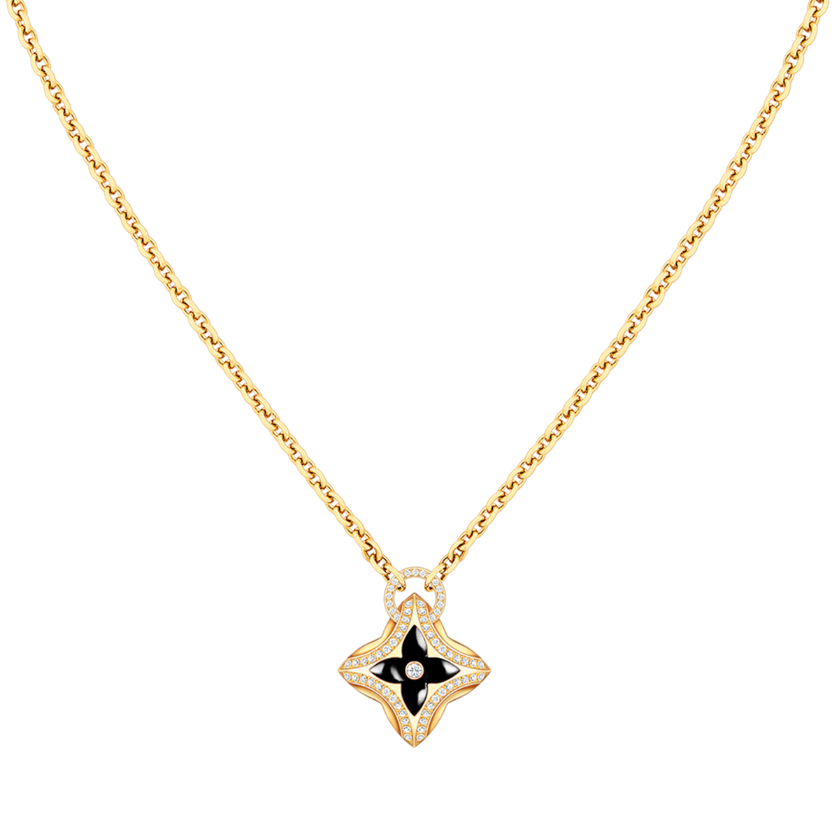 [⭐Aura]STAR PEDANT PINK GOLD DIAMOND NECKLACE
