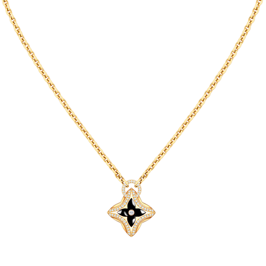 [⭐Aura]STAR PEDANT PINK GOLD DIAMOND NECKLACE