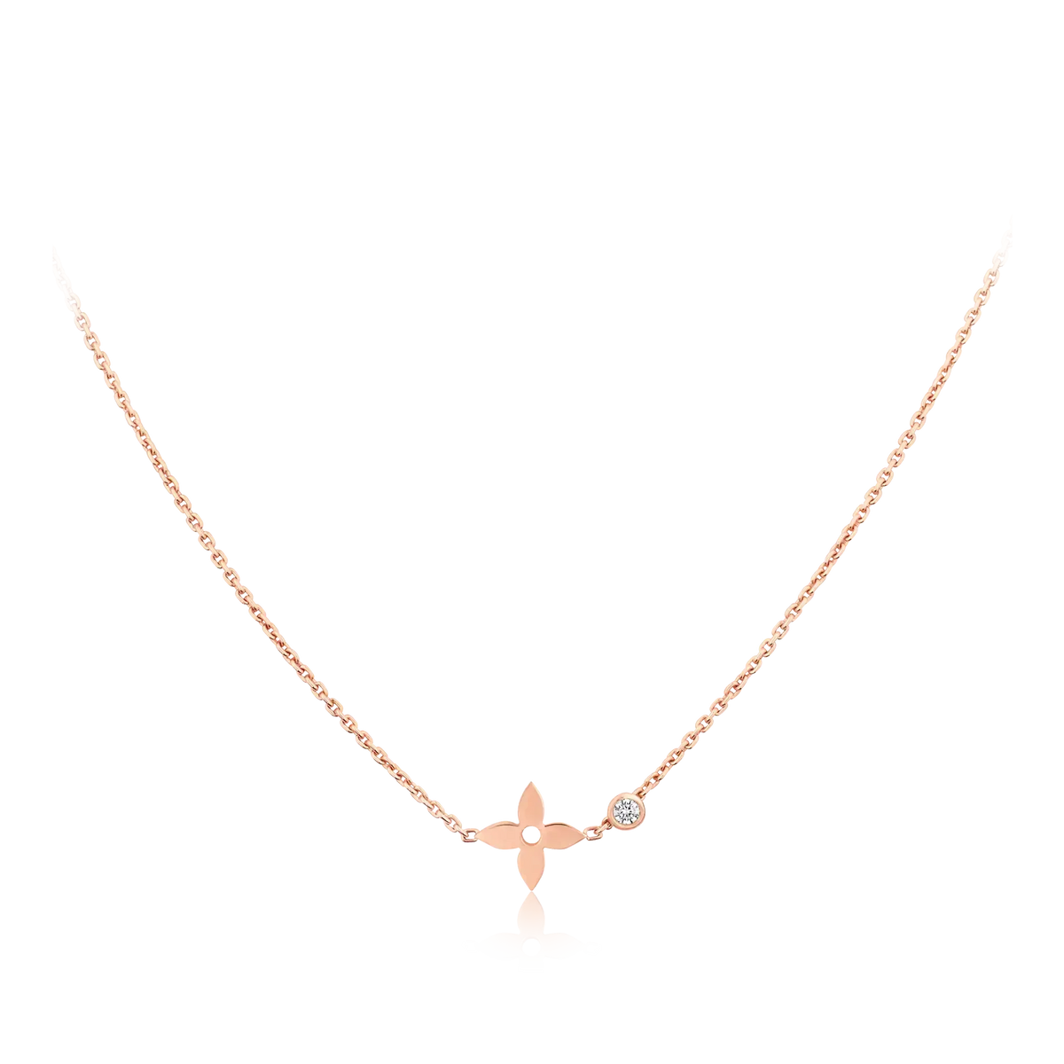 [⭐Aura]BLOSSOM PENDANT PINK GOLD AND DIAMOND