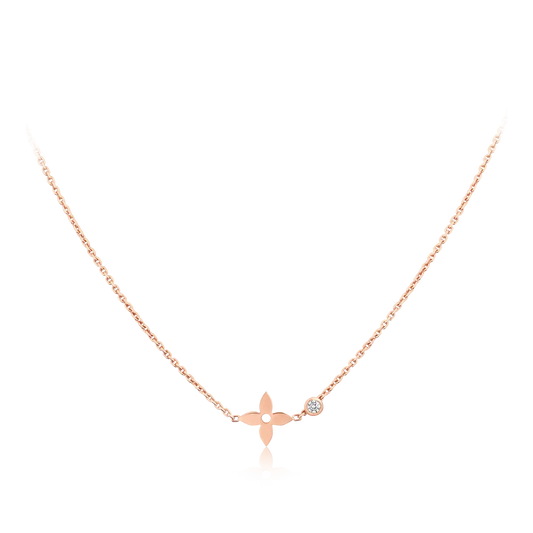 [⭐Aura]BLOSSOM PENDANT PINK GOLD AND DIAMOND