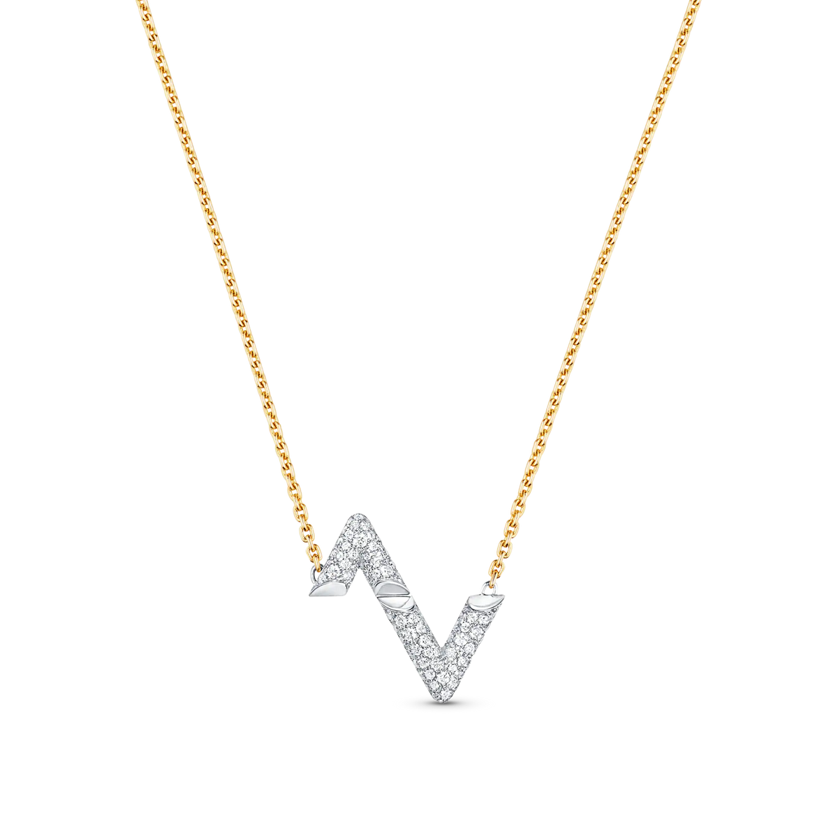 [⭐Aura]VOLT SILVER DIAMOND PEDANT NECKLACE