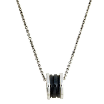 [⭐Aura]ZERO 1 BLACK CERAMIC SILVER NECKLACE
