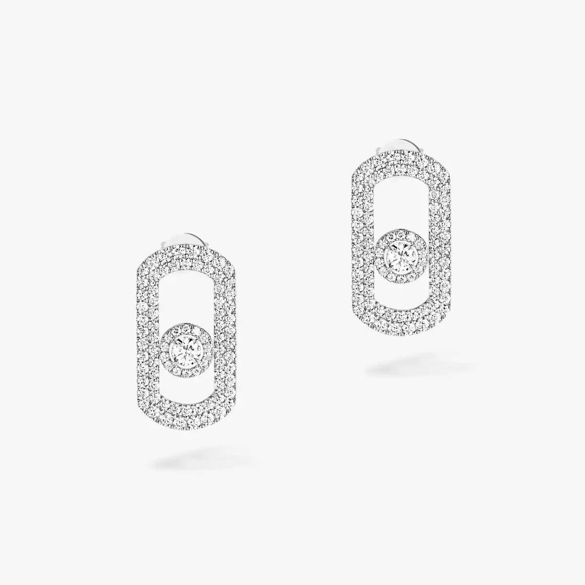 [⭐Aura]So Move Pave_-Set Diamond Earrings in Silver