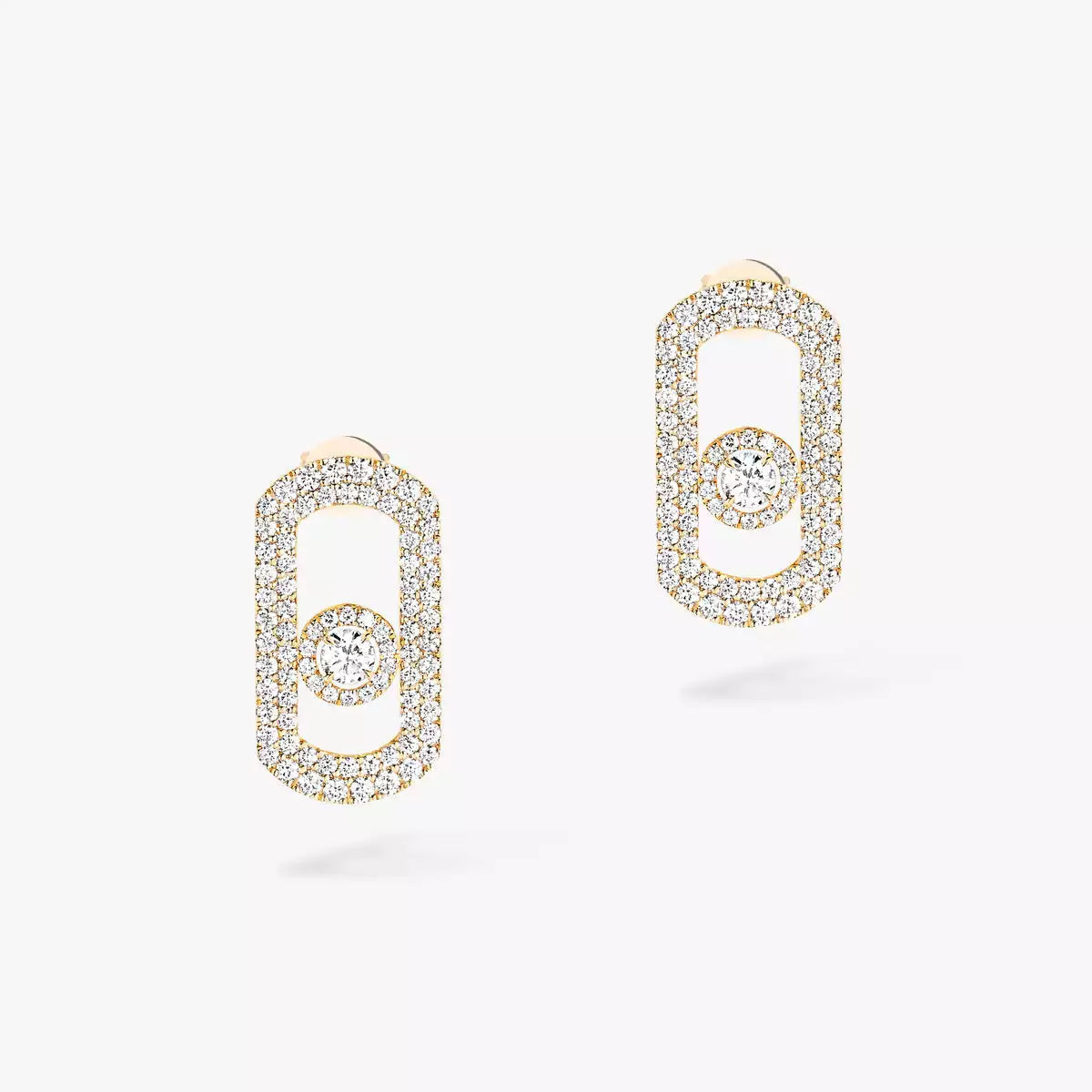 [⭐Aura]So Move Pave_-Set Diamond Earrings in Silver