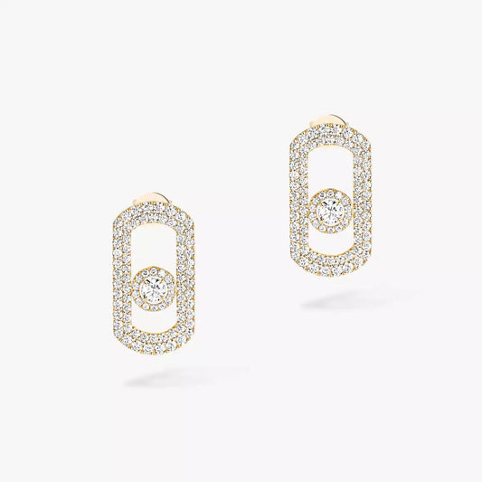 [⭐Aura]So Move Pave_-Set Diamond Earrings in Silver