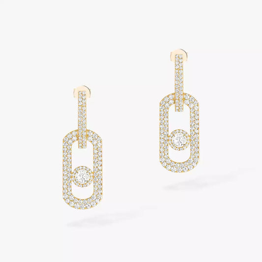 [⭐Aura]So Move XL Pave_-Set Diamond Pendant Earrings