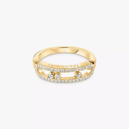 [⭐Aura] Baby Move Gold Diamond Pave_ Ring
