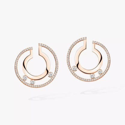 [⭐Aura]Move Romane Small Diamond Hoop Earrings