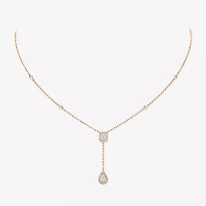 [⭐Aura]Gold Diamond Tie Necklace