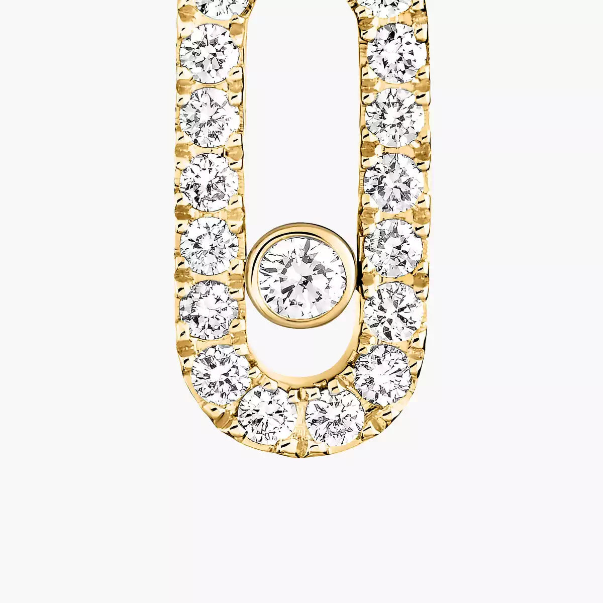 [⭐Aura]Move Uno Single Diamond Hoop Earring