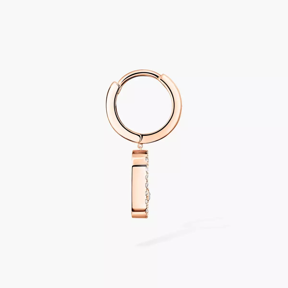 [⭐Aura]Move Uno Single Diamond Hoop Earring
