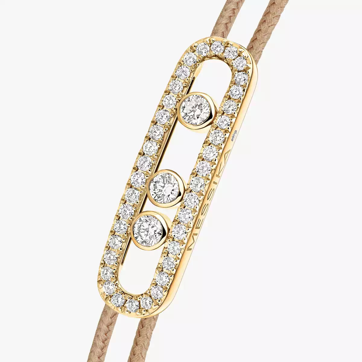 [⭐Aura]Messika Care(s) pink cord pavé bracelet