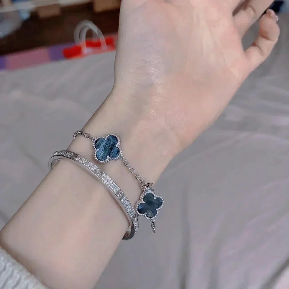 [⭐Aura]CLOVER 5 MOTIF PIETERSITE BRACELET COLLECTION