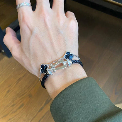 [⭐Aura]CLOVER 5 MOTIF PIETERSITE BRACELET COLLECTION