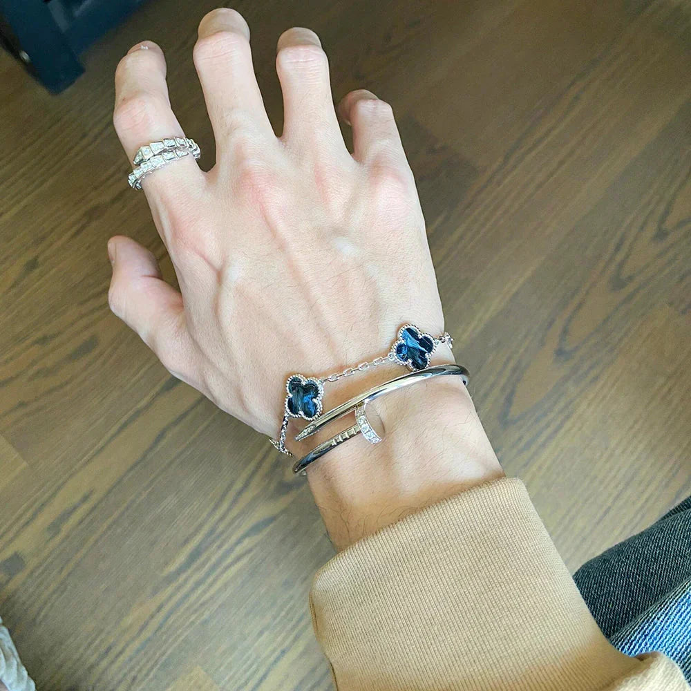 [⭐Aura]CLOVER 5 MOTIF PIETERSITE BRACELET COLLECTION