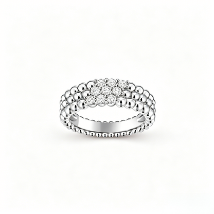 [⭐Aura] THREE-ROW DIAMOND RING