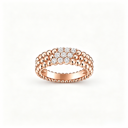 [⭐Aura] THREE-ROW DIAMOND RING