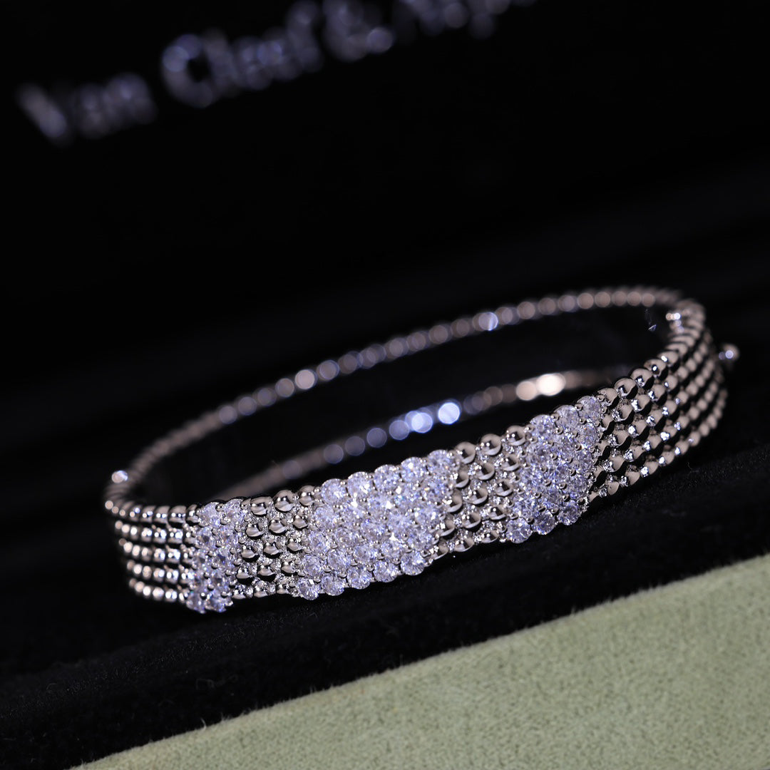 [⭐Aura]  FIVE-ROW DIAMOND BRACELET
