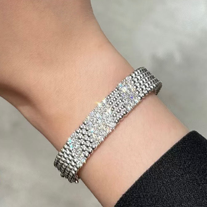 [⭐Aura]  FIVE-ROW DIAMOND BRACELET