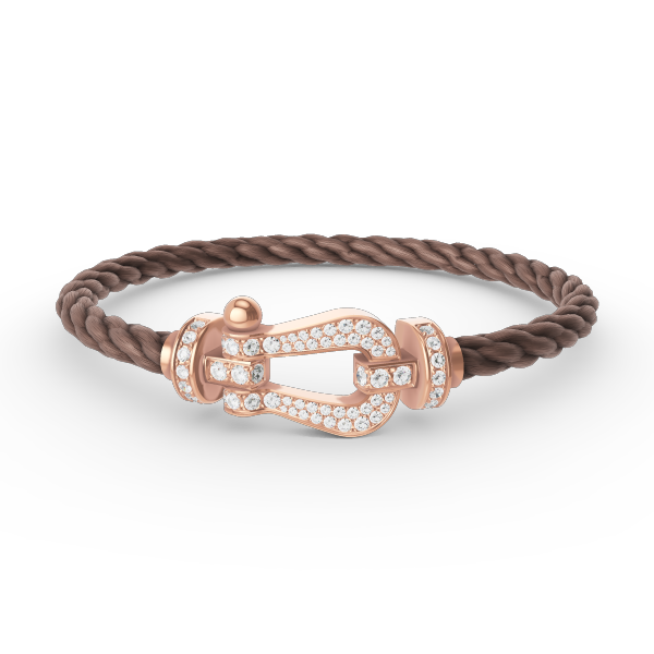 [⭐Aura]FORCE LARGE HORSESHOE FULL DIAMOND BRACELET ROSE GOLD