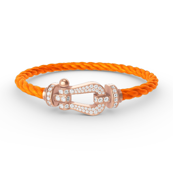 [⭐Aura]FORCE LARGE HORSESHOE FULL DIAMOND BRACELET ROSE GOLD