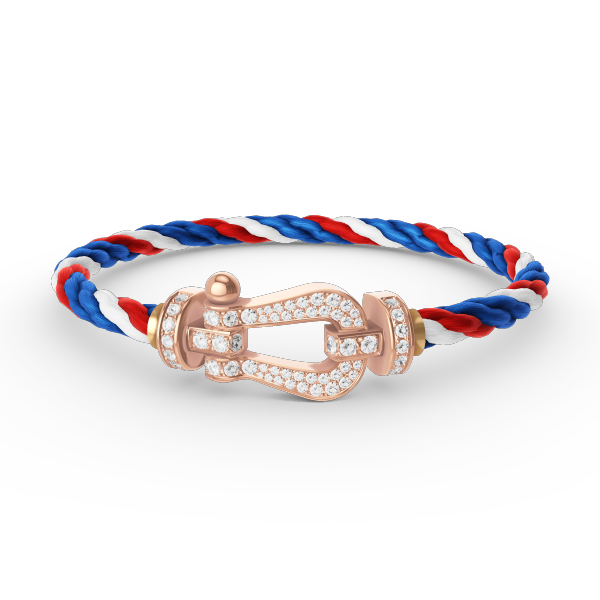 [⭐Aura]FORCE LARGE HORSESHOE FULL DIAMOND BRACELET ROSE GOLD