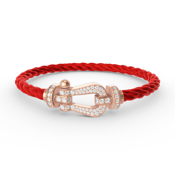 [⭐Aura]FORCE LARGE HORSESHOE FULL DIAMOND BRACELET ROSE GOLD