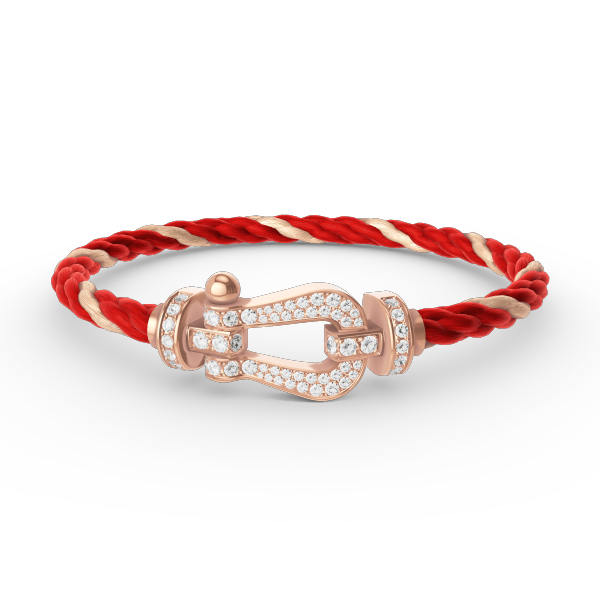 [⭐Aura]FORCE LARGE HORSESHOE FULL DIAMOND BRACELET ROSE GOLD